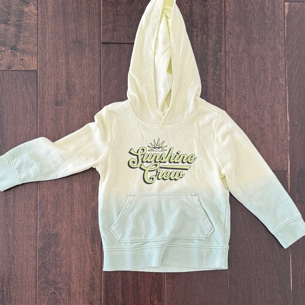 NWT Old Navy trendy Gender Neutral Tie Dye Dip Dyed Sunshine Crew Kids Hoodie